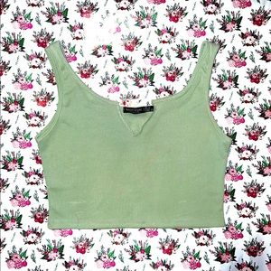 Light green crop top